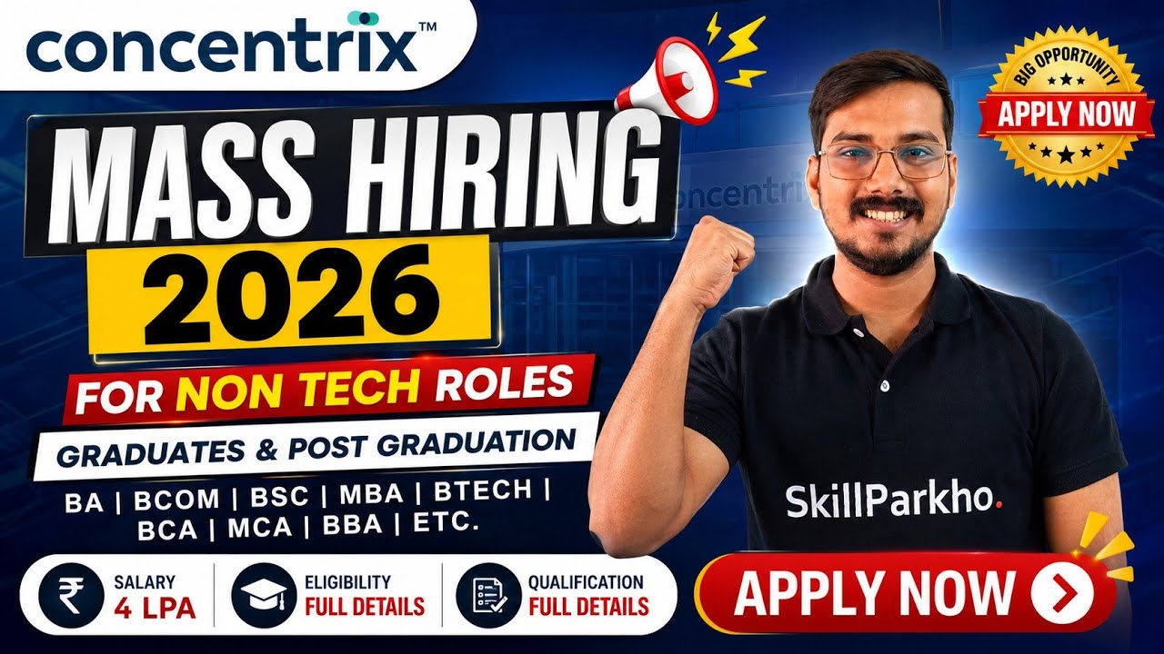 Concentrix Mass Hiring 2026 🔥 Pan India Drive | Any Graduate Can Apply | Freshers & Experienced