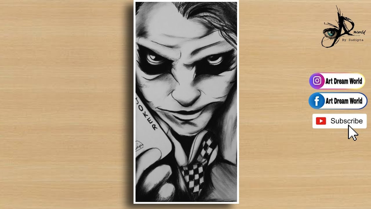 How to draw joker face drawing //step by step easy and simple drawing tutorial