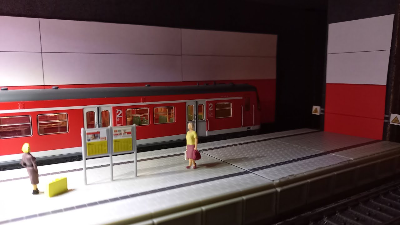Modellbahn - S-Bahn Station
