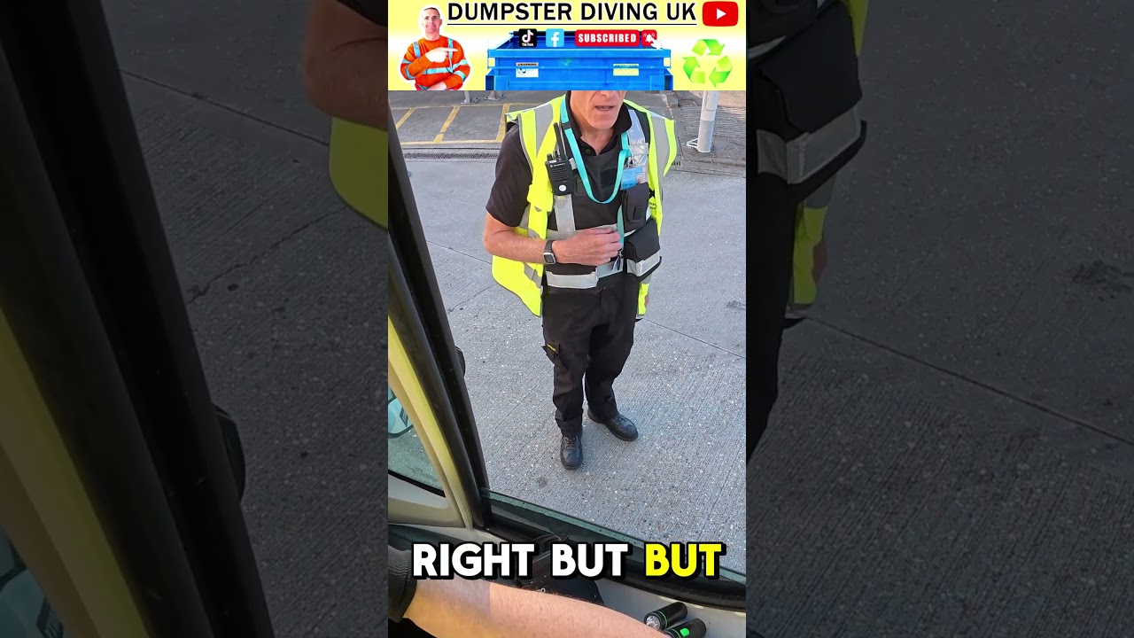 😲SECURITY FAILS TO INTIMIDATE ME😲, DUMPSTER DIVING UK