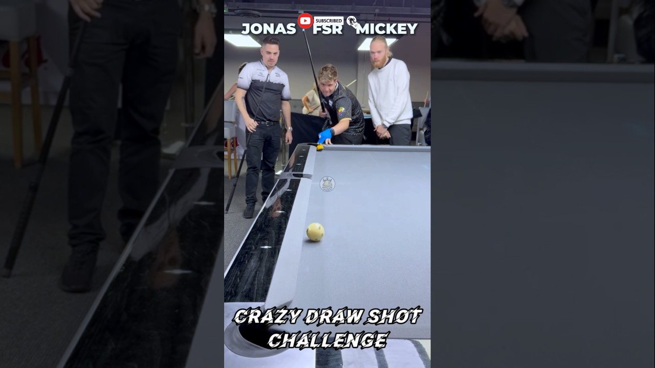 Jonas souto, FSR, & Mickey krause. Who has managed to do it? #billiards #9ball #skills #trickshot