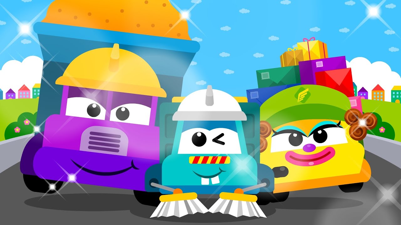 트럭 삼총사♪ | 힘쎄고 멋진 BEST 자동차 동요 모음집 | 자동차 동요모음 | 티디키즈 동요연속듣기 ★ 지니키즈