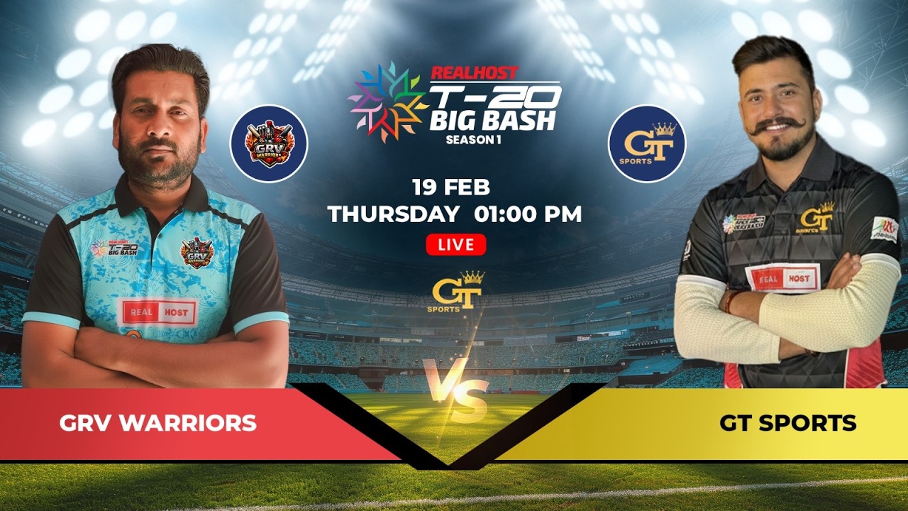 🔥 LIVE | GRV Warriors 🆚GT Sports | RealHost T20 Big Bash League 2026 | Full Match