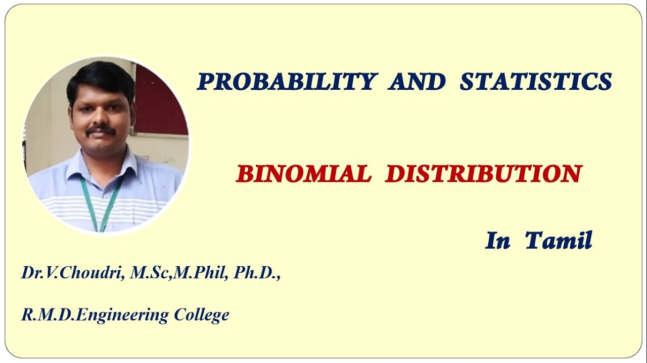 Binomial Distribution- Probability and Statistics in Tamil