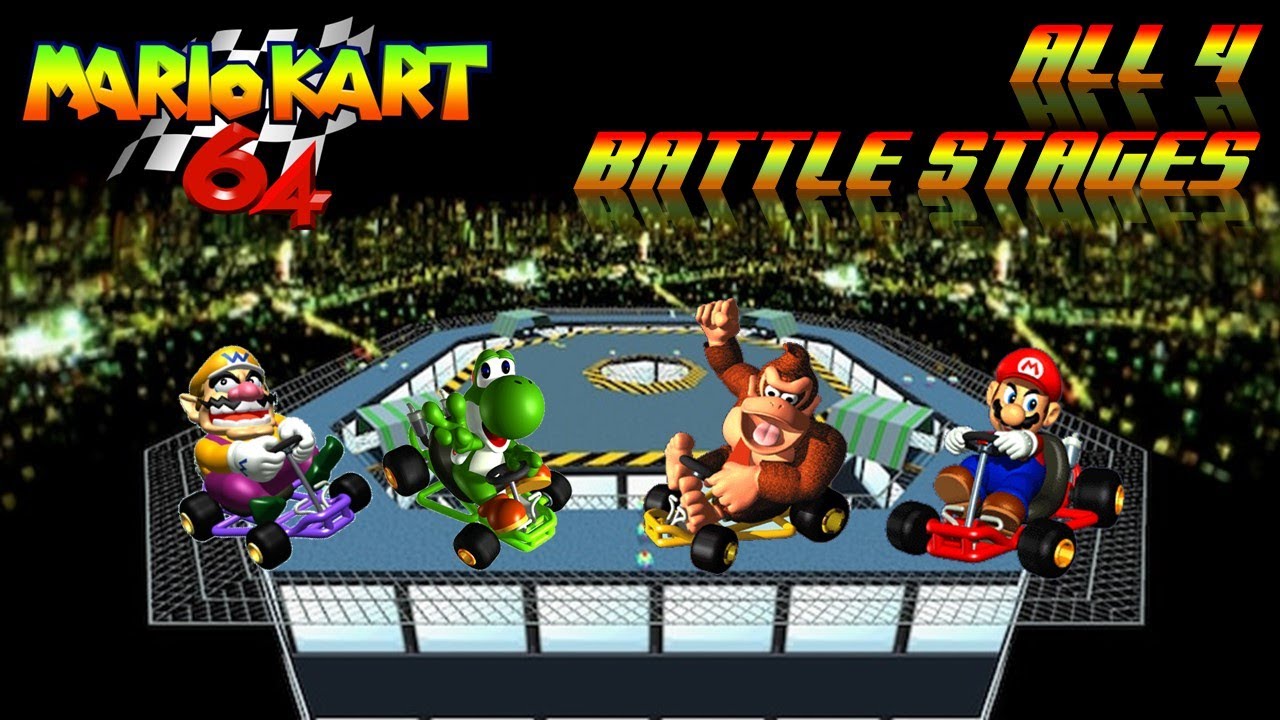 Mario Kart 64 - All Battle Stages (Multiplayer)