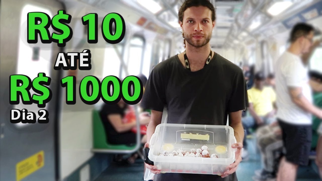 10 AT&Eacute; 1000 REAIS! Fazendo dinheiro na rua - Dia 2