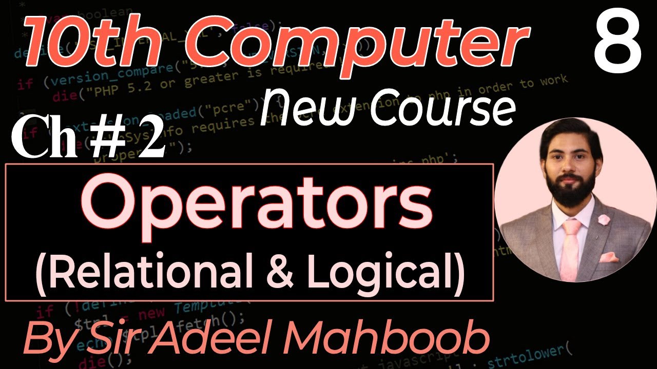 Operator in C | 10th class computer science new book chapter 2