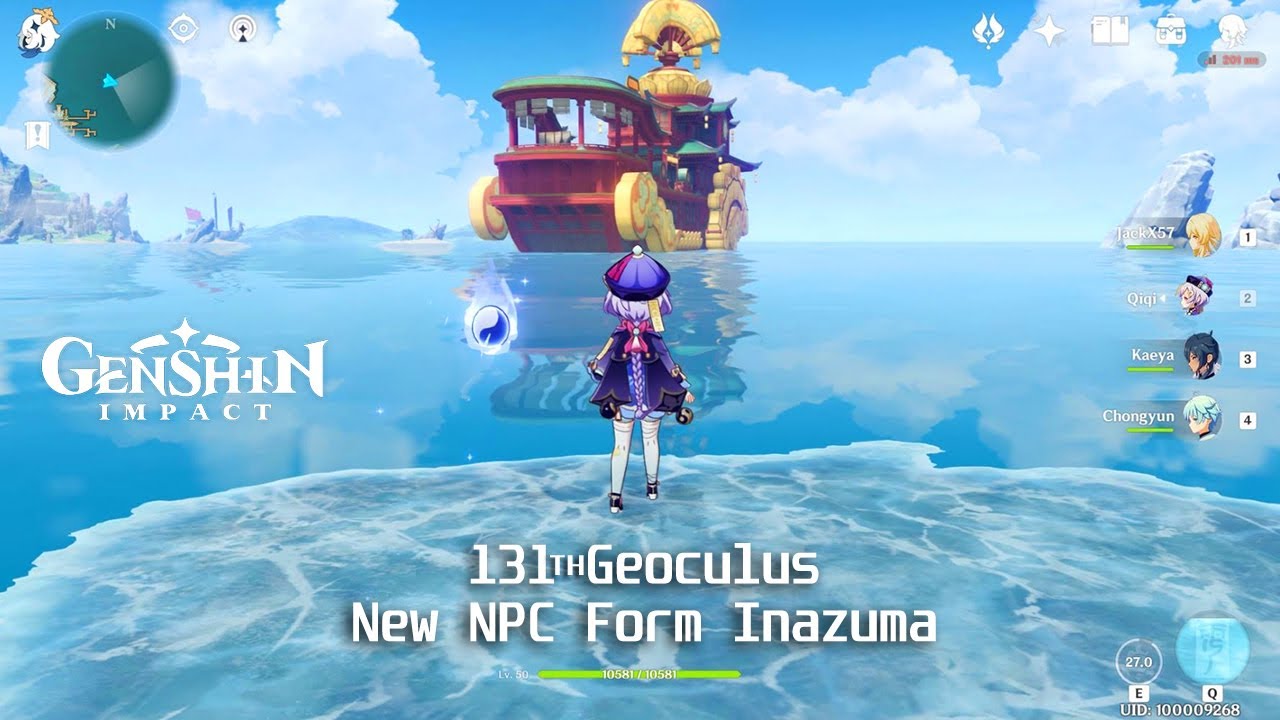 Genshin Impact - The Ocean Pearl Secret Quest - 131th Geoculus - New NPC Form Inazuma
