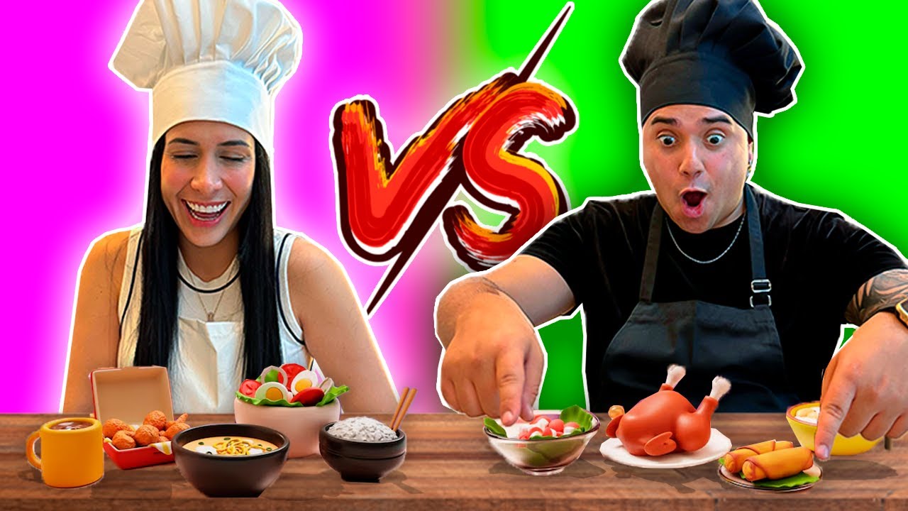 ¡¡ RETO DE COCINA EN MINIATURA 🍝 !! 🐸SIMBA VS NALA💞