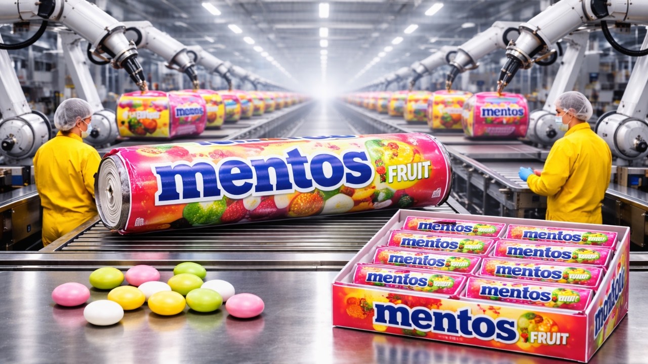 From Sugar to Mint: How Mentos Is Made In Factory with Modern Machines (Full Process)