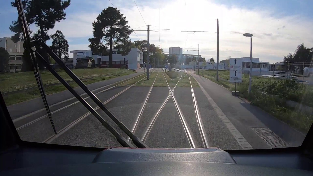 [Tram Cab Ride] Bordeaux Tramway Ligne B  Forum - Pessac Centre