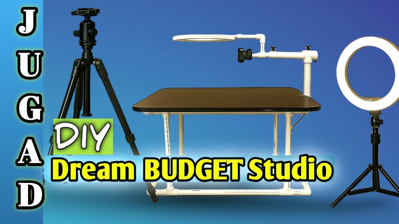 DIY Studio Setup | Diy Table Tripod & Ring Light at home 🔥🎀 Studio Makeover 🎀 #diy #organisation