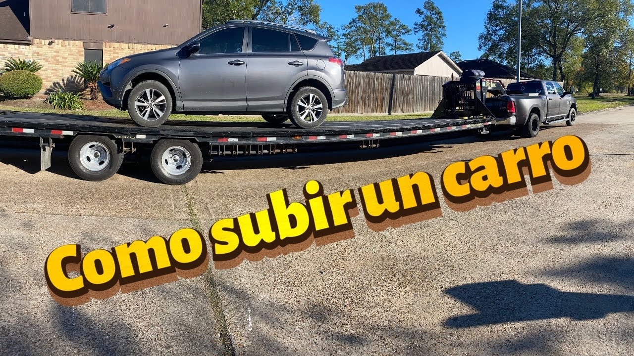 Hotshot en Español/Subiendo un carro ala traila y asegurándolo...