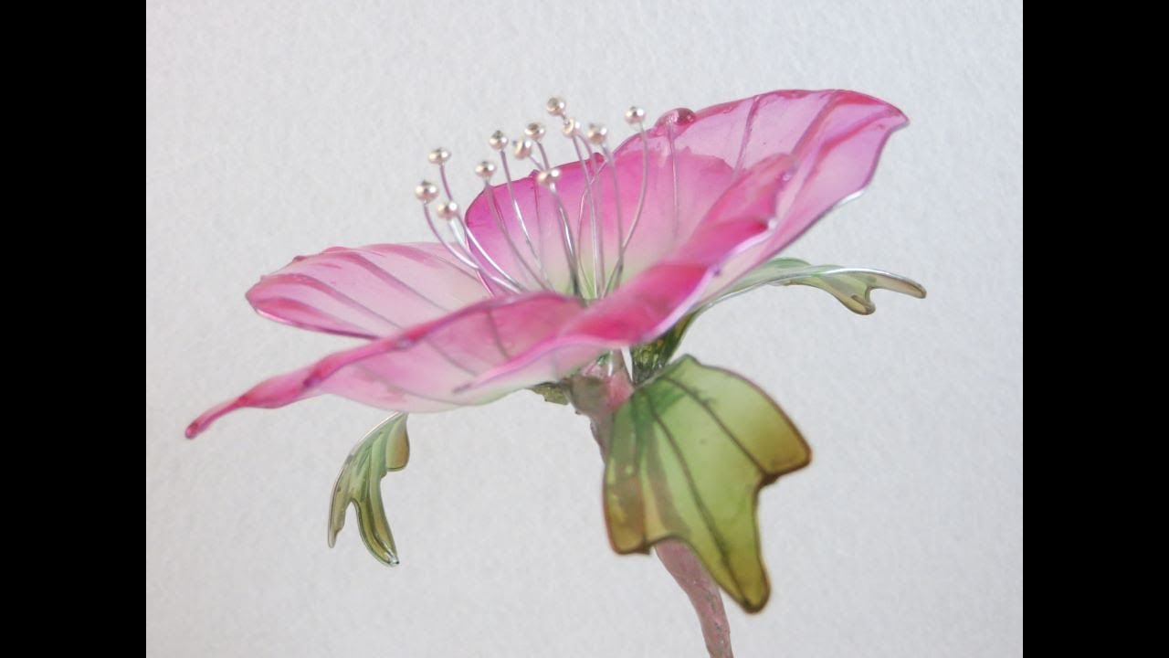 Flor con efecto vitral