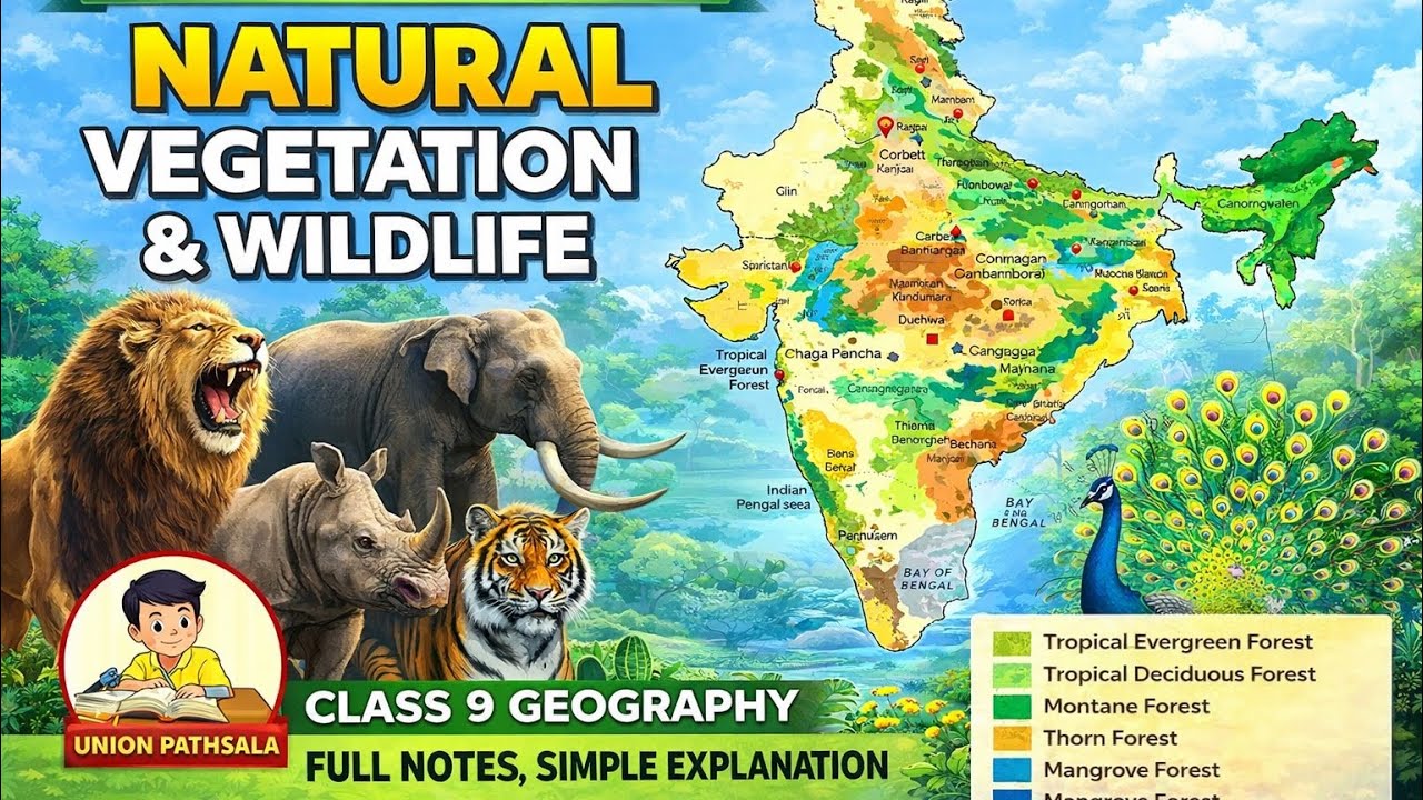 Natural Vegetation and Wildlife Class 9 | Easy Explanation Notes | NCERT Geography #class9 #exam 
