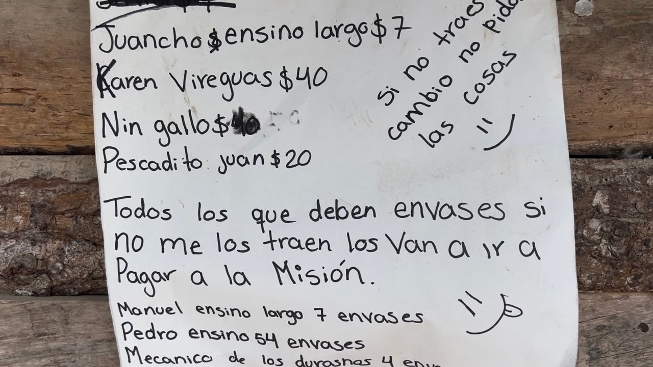 Don Julio de la tienda pide q por favor le paguen !
