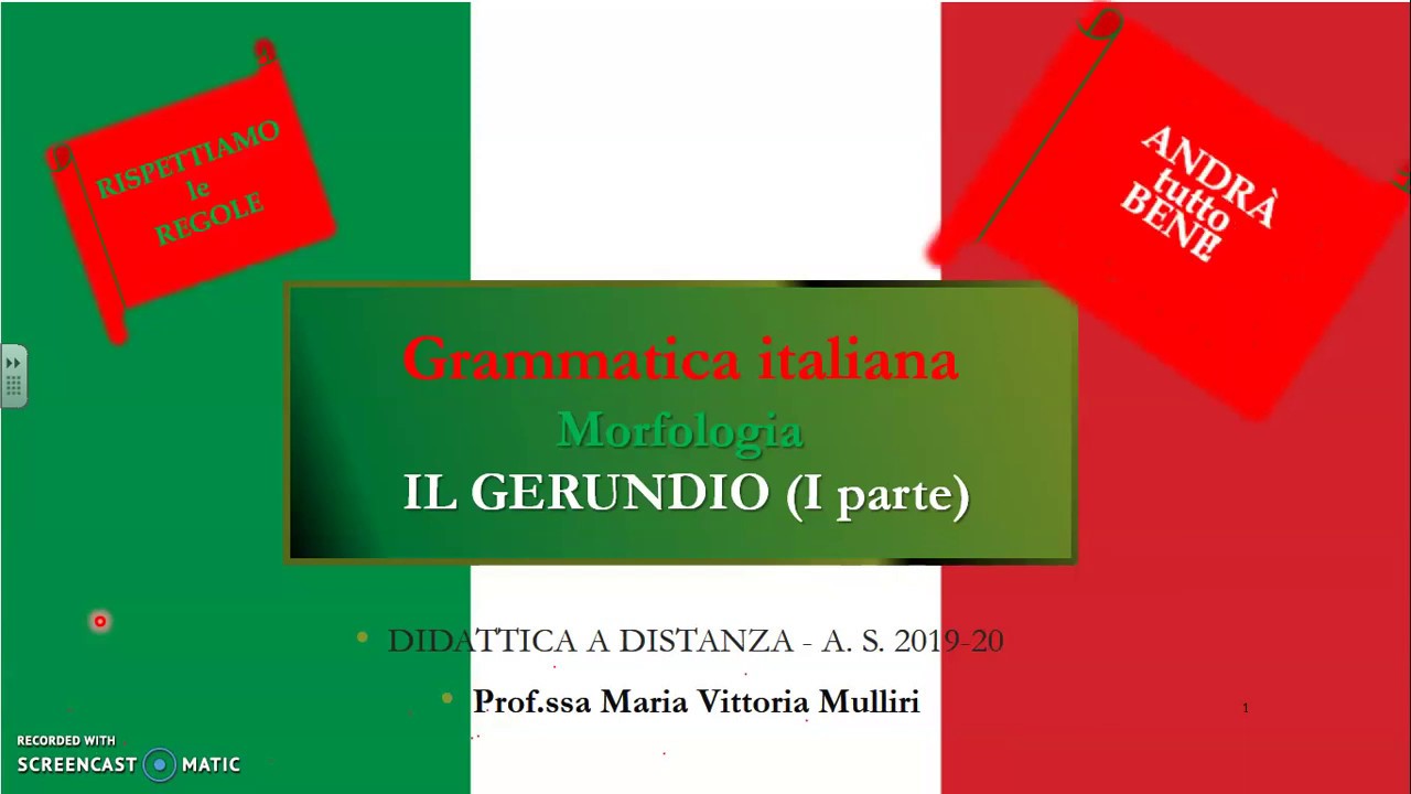 IL GERUNDIO I parte