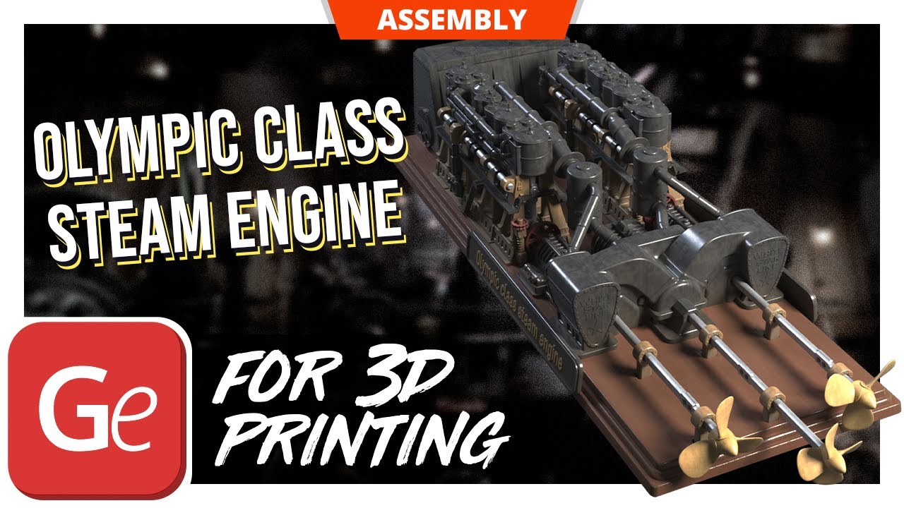 Olympic Class Steam Engine 3D Printing Model | Assembly by Gambody