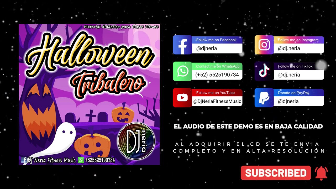 Demo Cd Halloween Tribalero - Dj Neria (Música #Step #Hilow #Trampolin #Cardio #Jump) 155BPM - 60MIN