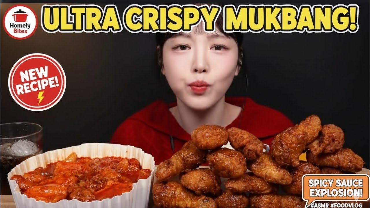  CRUNCH! 🔥 Ultra Crispy Wings & Spicy Tteokbokki | Homely Bites ASMR