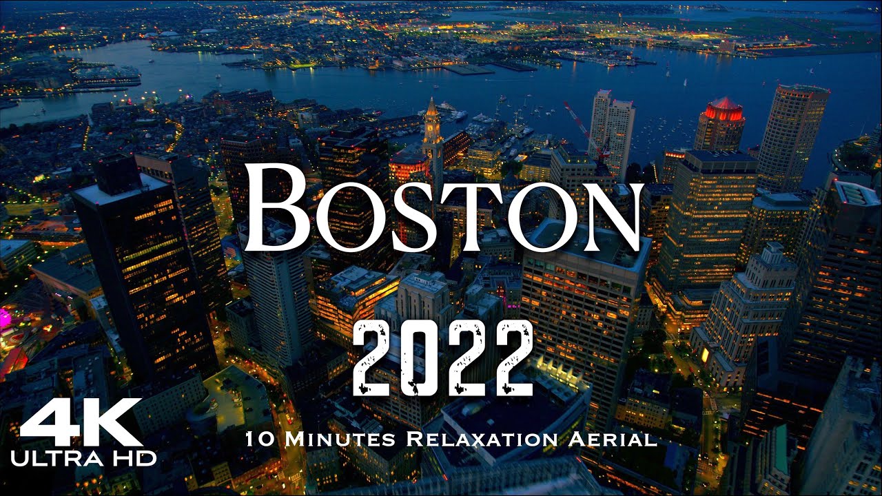 BOSTON 🇺🇸 Drone Aerial 4K Massachusetts | USA United States of America