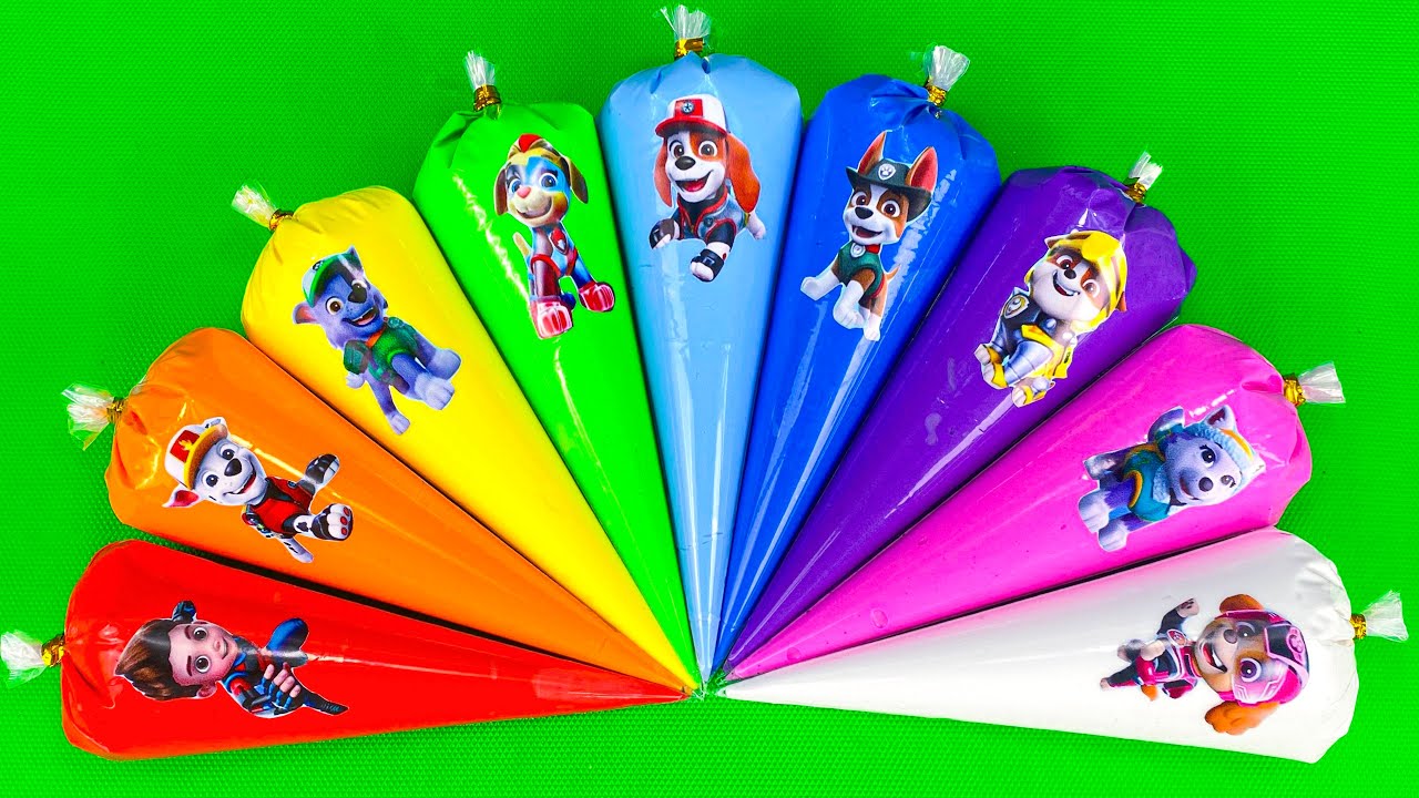 Magical Slime Bags: Looking Paw Patrol Clay: Ryder, Chase, Marshall,...Satisfying ASMR Video