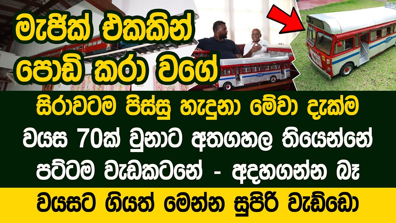 මැජික් එකකින් ඇත්තම බස් කෝච්චි පොඩි කරා වගේනේ සුපිරි  l Bus Train Models Maker