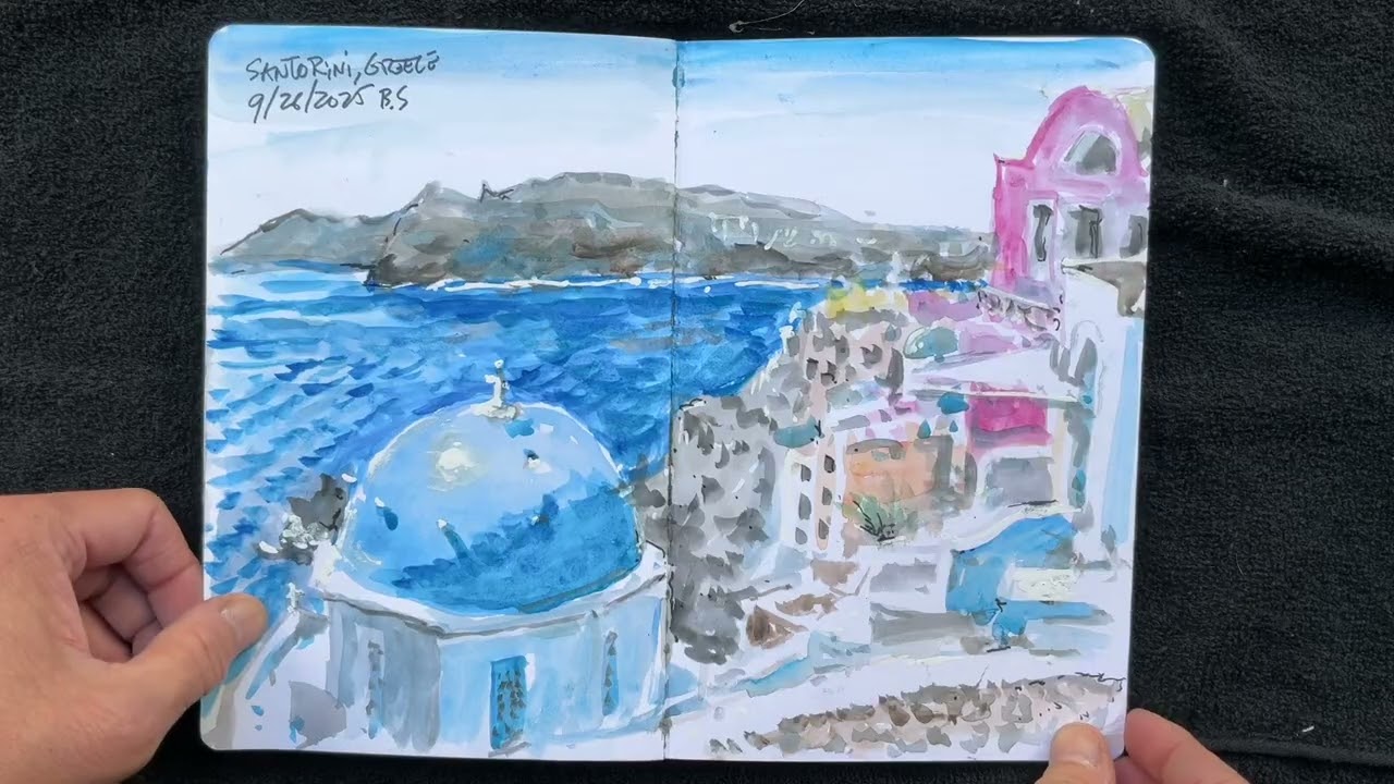 Sketchbook Walk Greece September 2025 Stillman & Birn 5x8 Beta Sketchbook