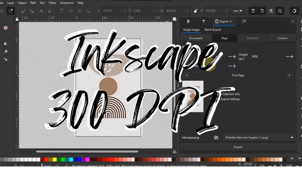 How to change DPI export on inkscape | Inkscape Tutorial | How to Export an Image at 300 DPI
