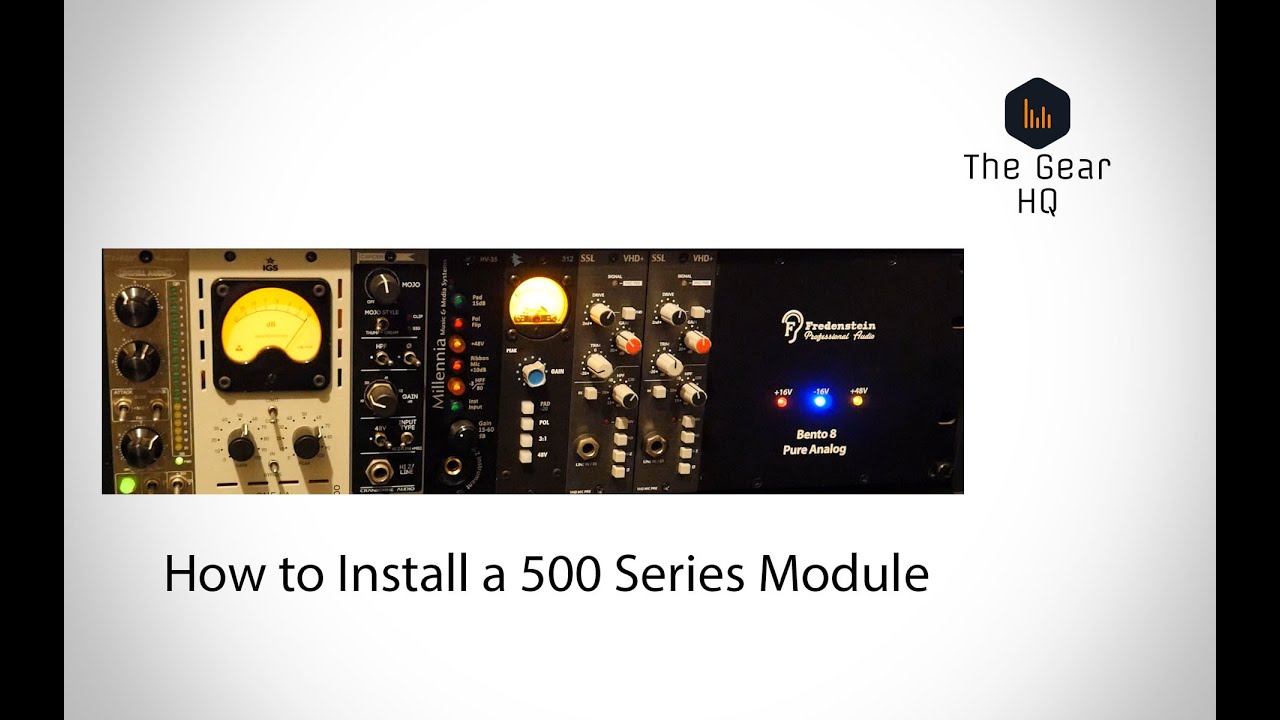 How to Install a 500 Series Module