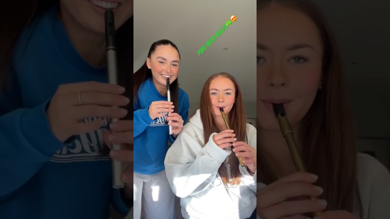 Irish girls are rocking the tin whistle! 🎶#tinwhistle 📸👉IG:ciaramccrystal6 & IG:niamhmccrystal_