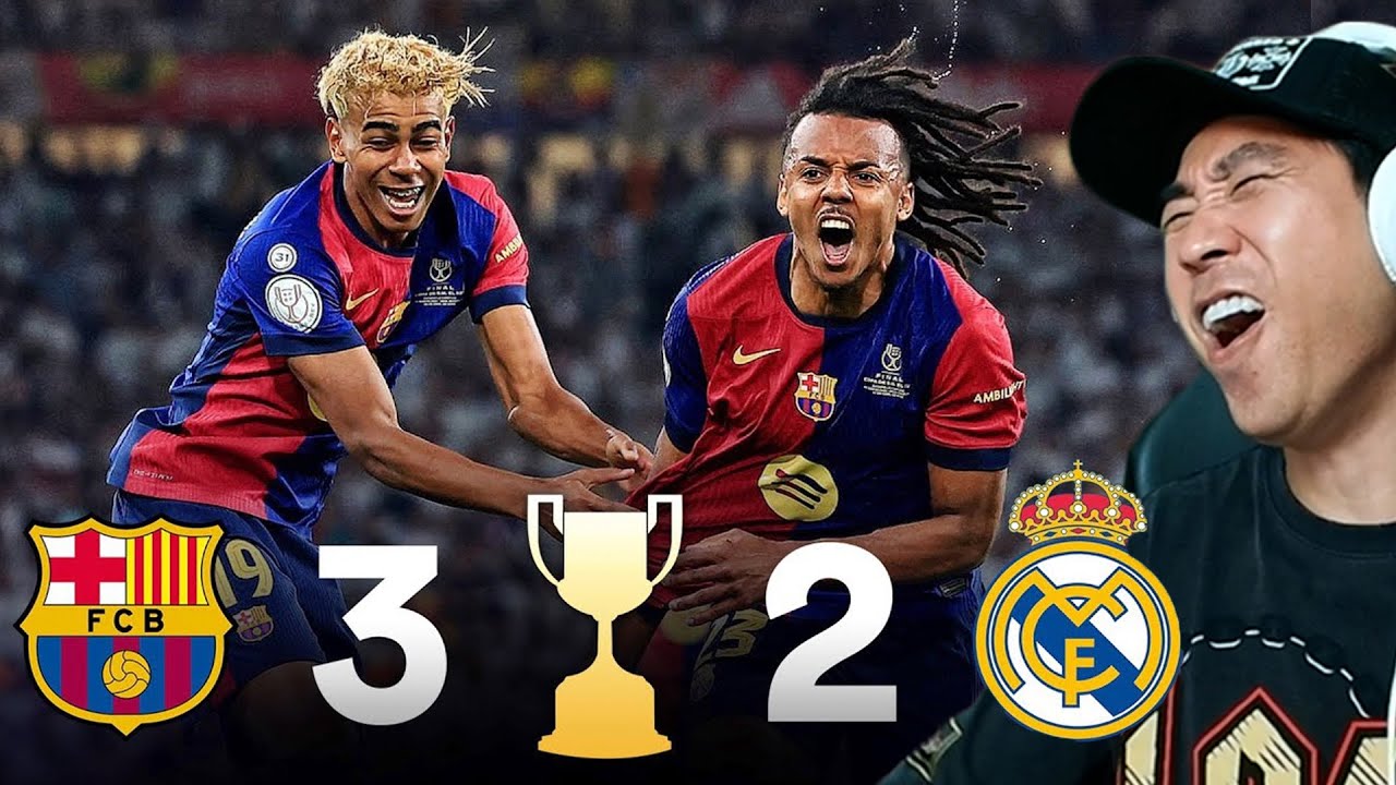 Coreano reacciona al Barcelona 3-2 Real Madrid 🔥😂 Final de la Copa del Rey