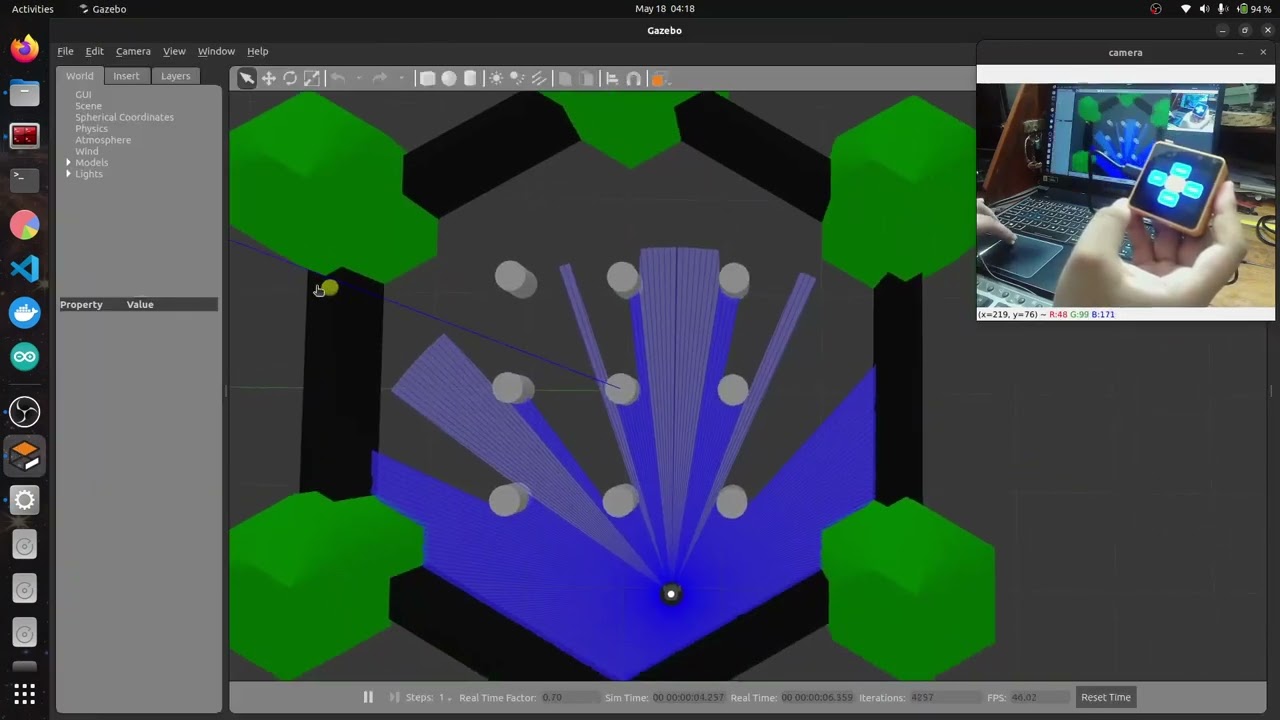 M5Core2 Touchscreen Joystick using micro-ROS || ROS 2 Humble || micro-ROS || M5Stack