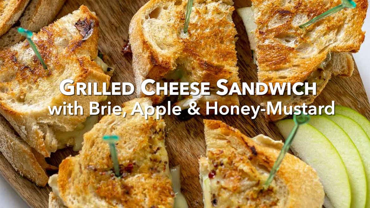 Apple Brie Grilled Cheese Sandwich with Honey Mustard Recipe