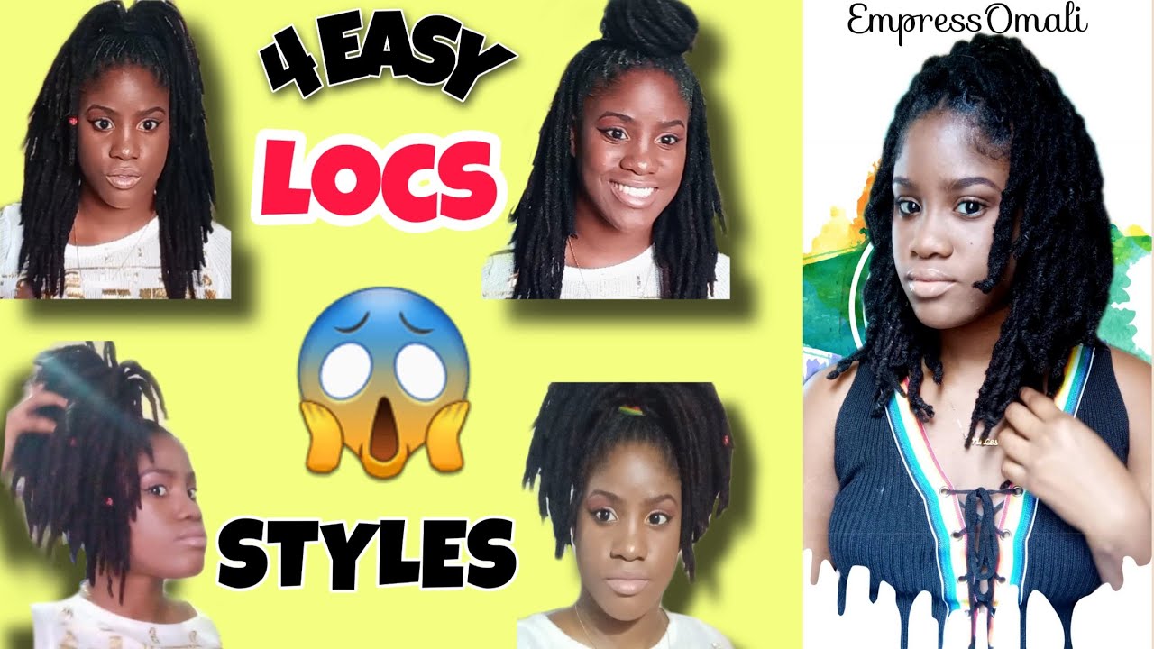 HOW TO STYLE MEDIUM LENGTH LOCS | 4 EASY LOC STYLES|  |EMPRESS OMALI