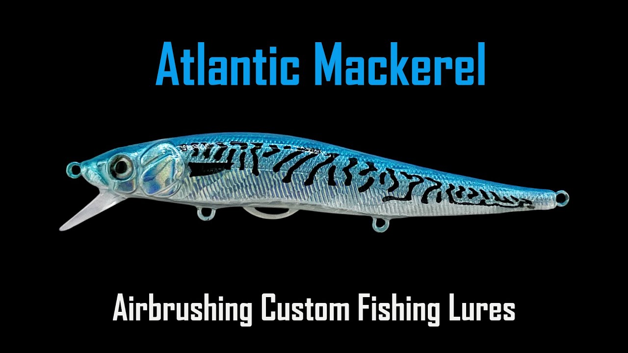 Custom Atlantic Mackerel Jerkbait | 110mm DIY Lure Painting Tutorial with Airbrush & Stencils