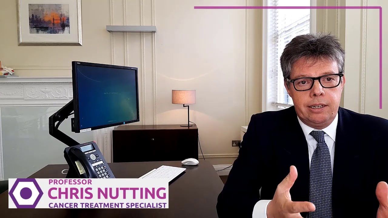 What is meant by "first line" and "second line" treatment for head and neck cancer?