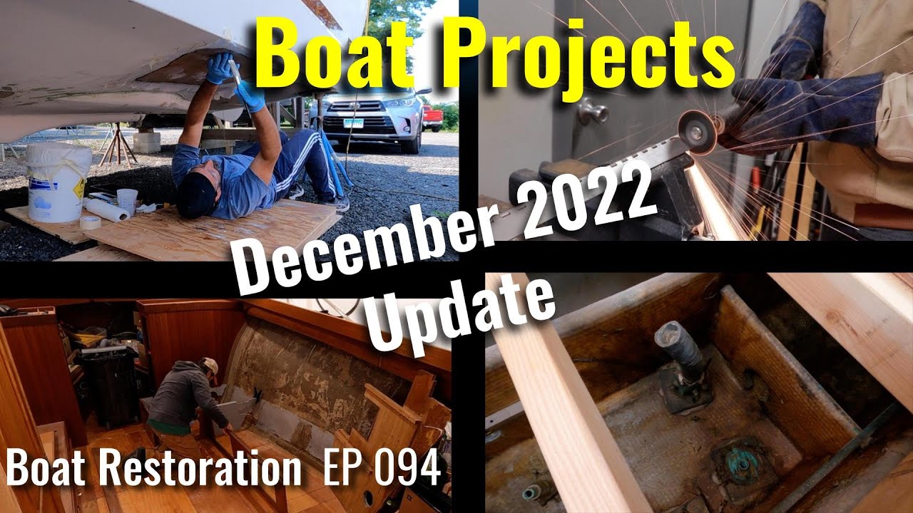 Boat Projects: Fiberglass, Hinge fit, Settee fit, Valve removal, Teak - Boat Restoration EP094