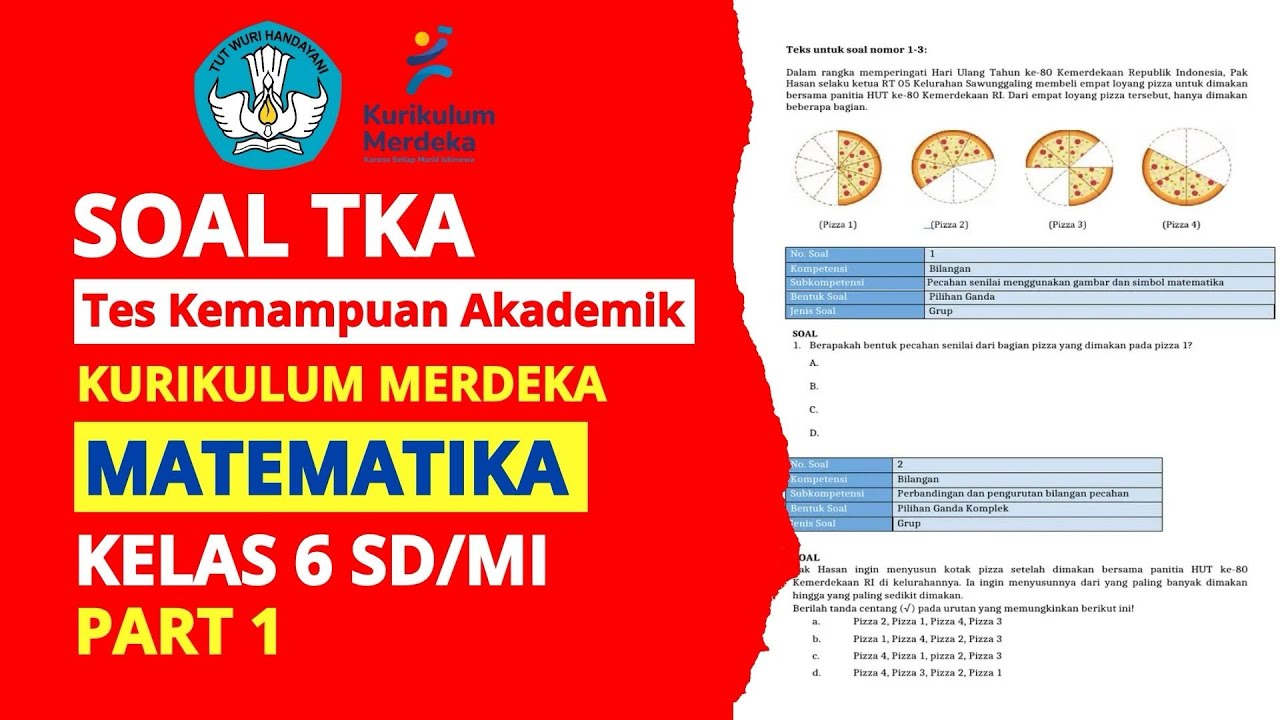 Latihan Soal TKA Matematika - Kelas 6 SD/MI - PART 1