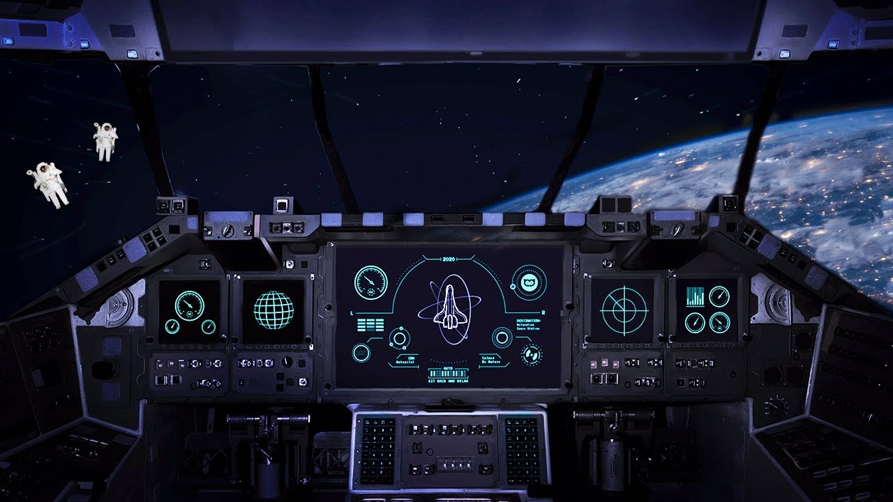 Spaceship Ambience for Sleep or Studying | ASMR Space Travel Sounds