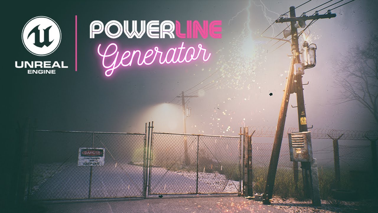 Modular Power Line Generator For Unreal Engine 5