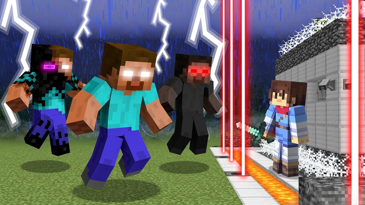 Herobrine vs Security House in Minecraft