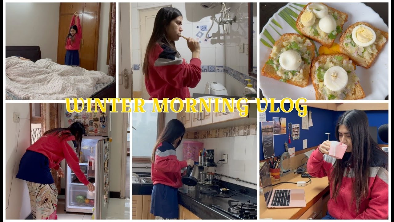 Indian Winter Morning routine, healthy drinks, Quick breakfast to lunch recipes, skincare pack