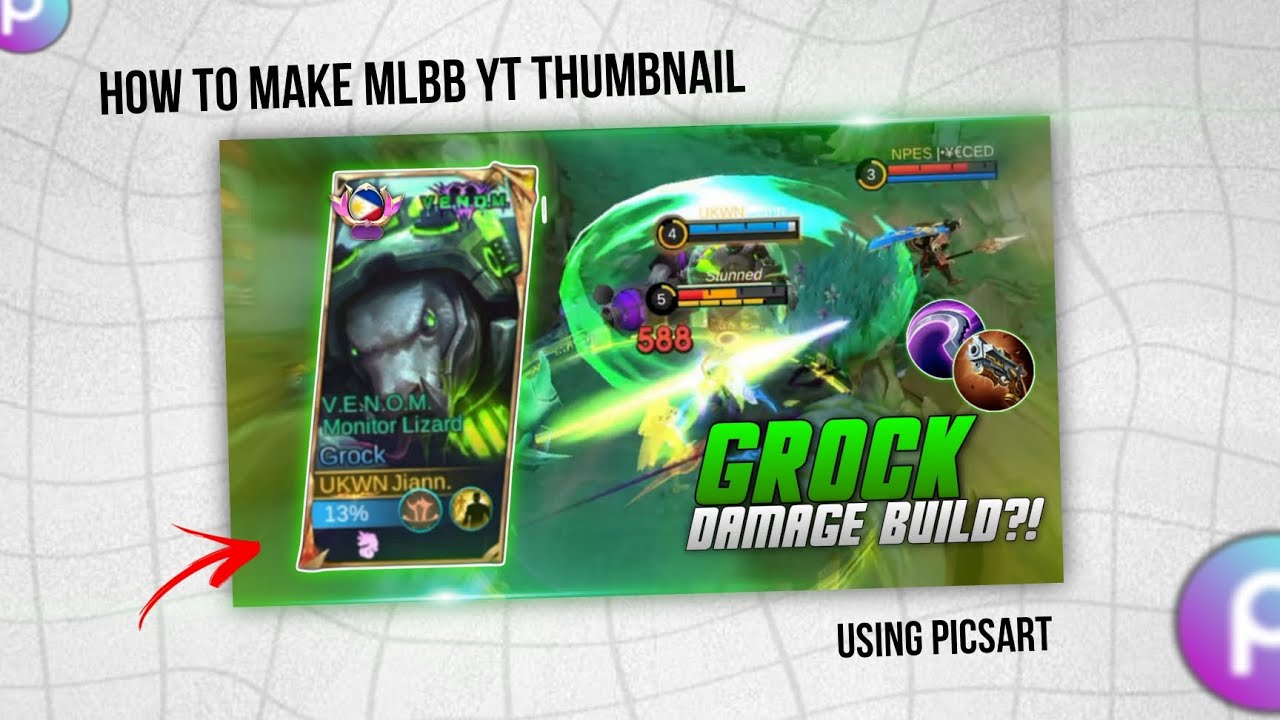 HOW TO MAKE MLBB YOUTUBE THUMBNAIL USING PICSART | TUTORIAL | 2025