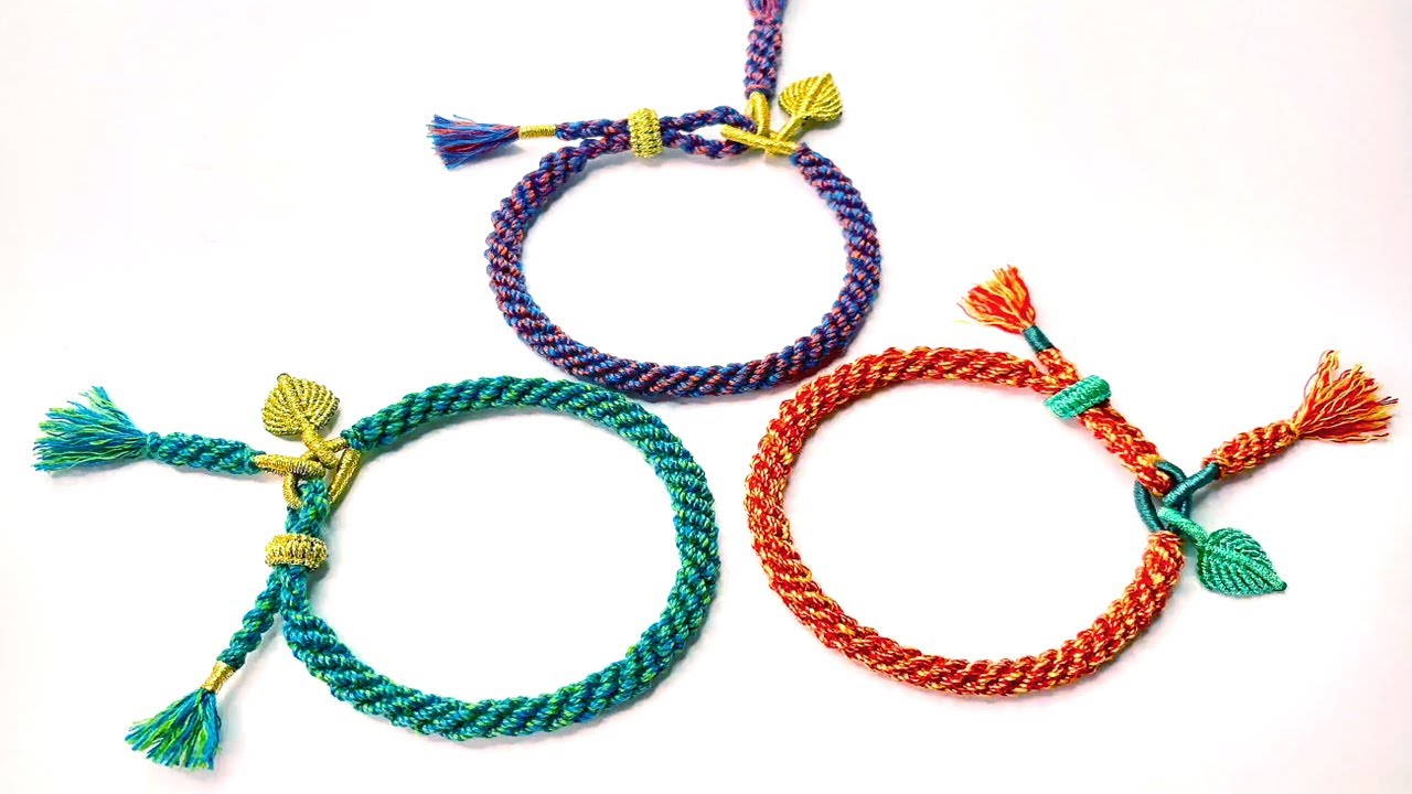 Как сделать браслет | Мастер-класс по плетению тибетского браслета | Новый дизайн браслета