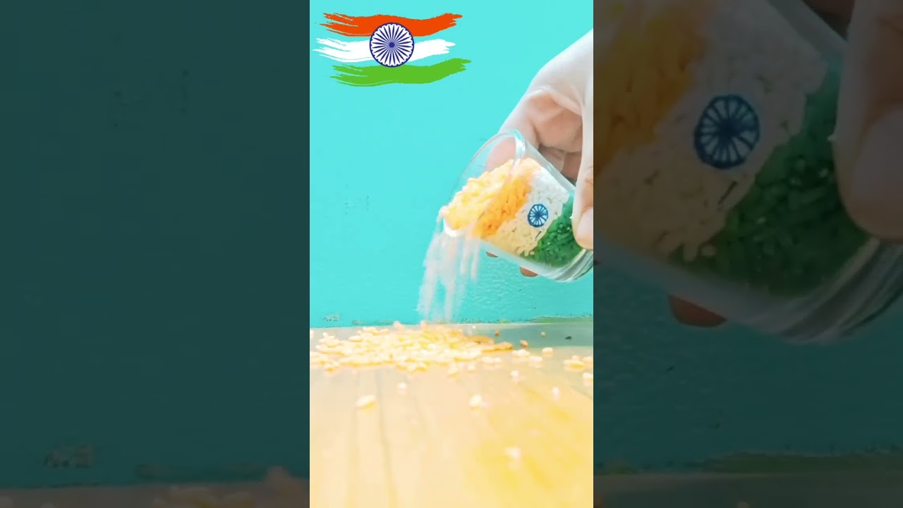 🇮🇳Indian flag using rice | 🇮🇳Jana Gana Mana | 🇮🇳 Independence Day Drawing 