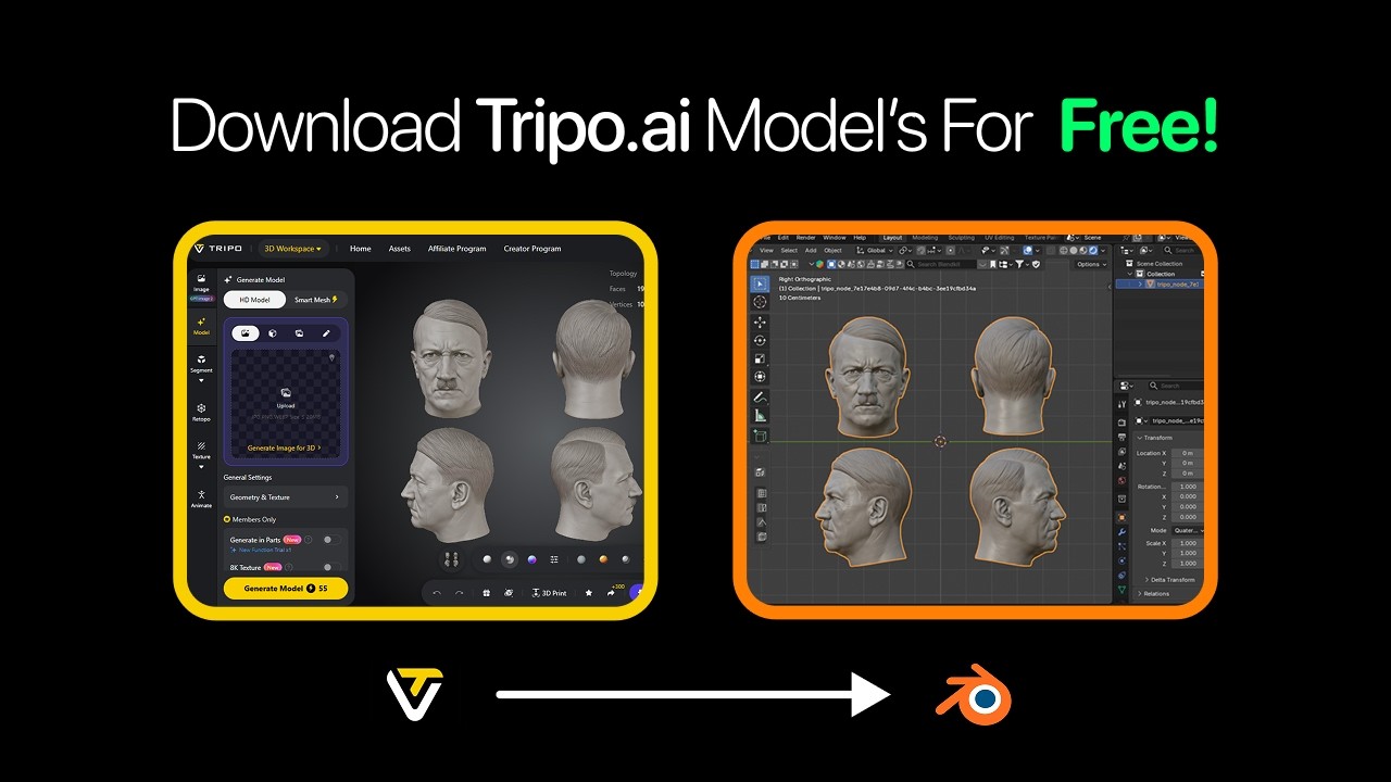 Download Any Tripo AI 3D Model For FREE No Tools No Extensions EZ