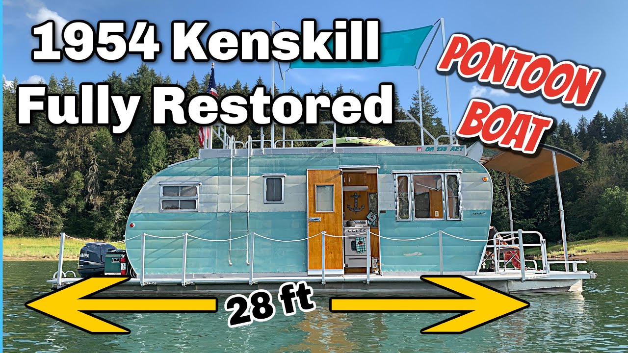 One of a Kind! 1954 Kenskill Restored Vintage Pontoon Trailer