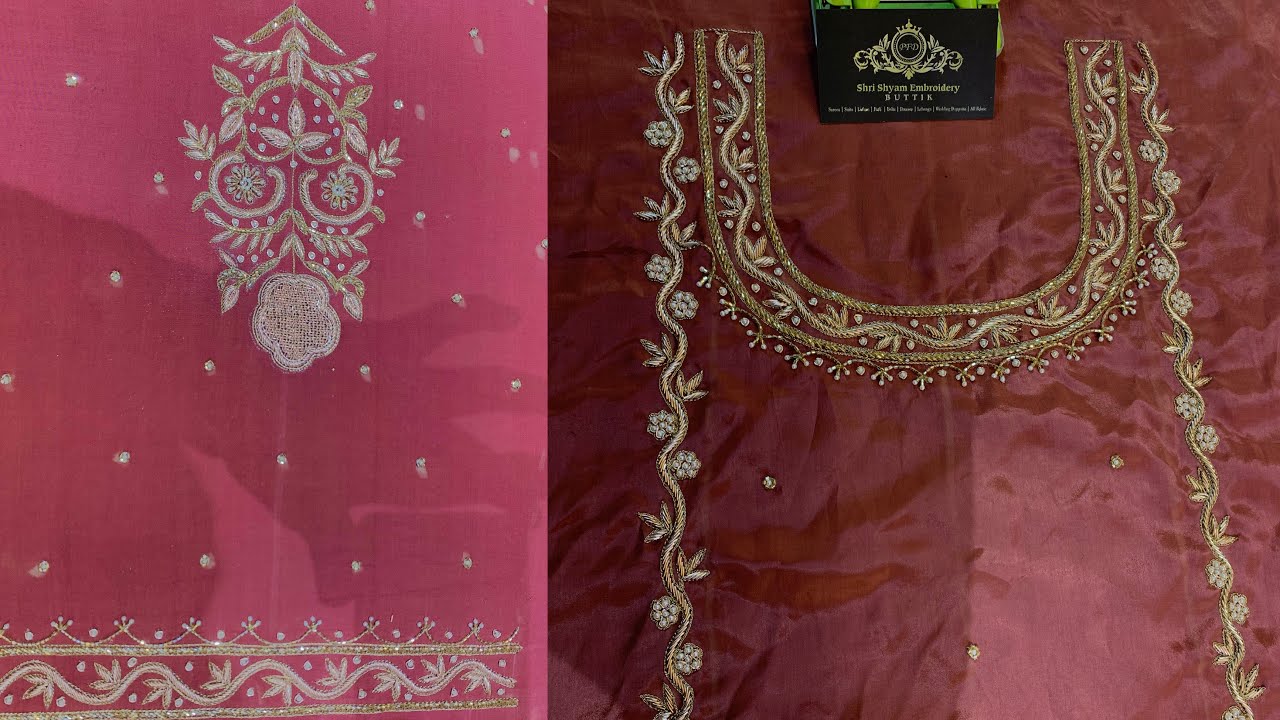 hand work suit design | suits handwork design |aari work suit design Shri Shyam embroidery hisar