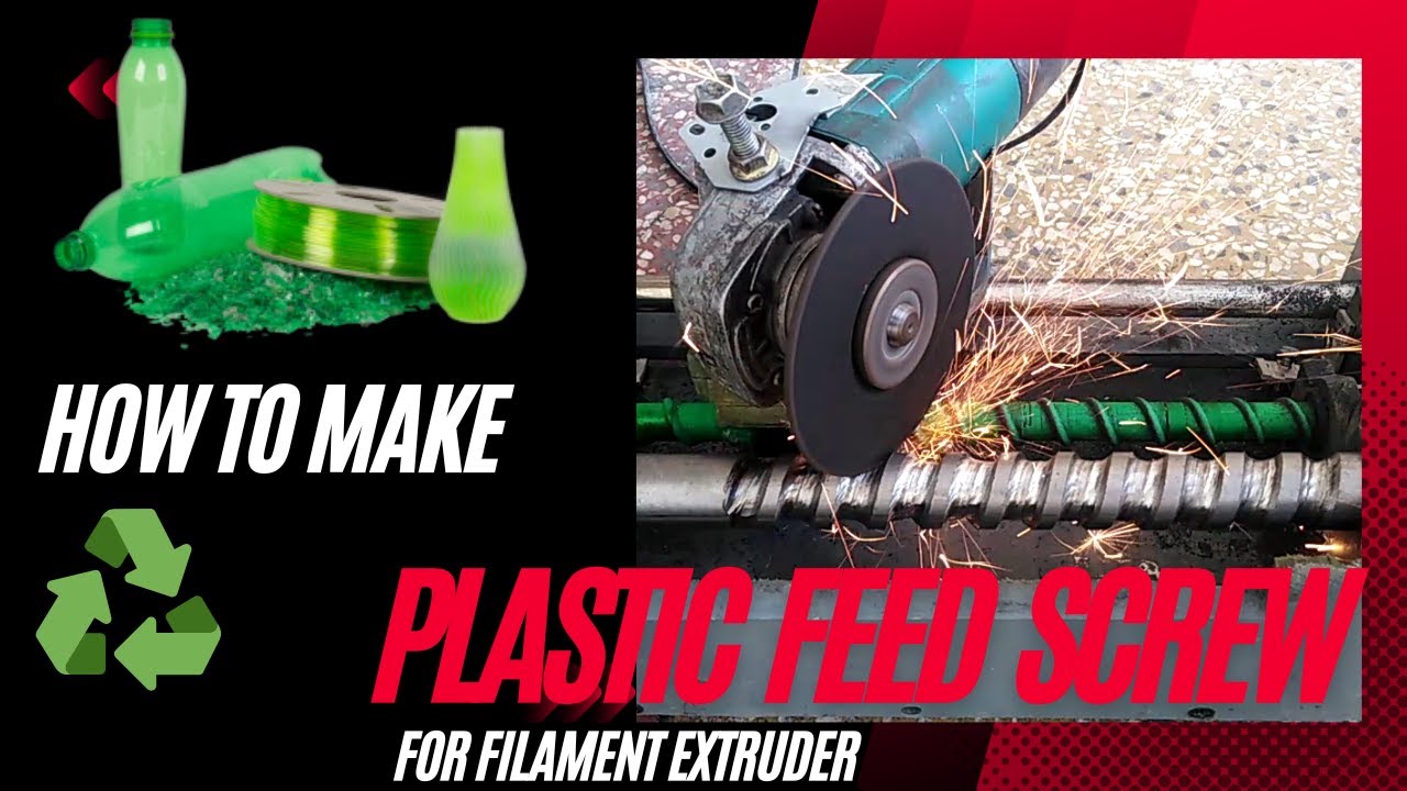 Pet filament extruder (Making plastic feed screw) part 2